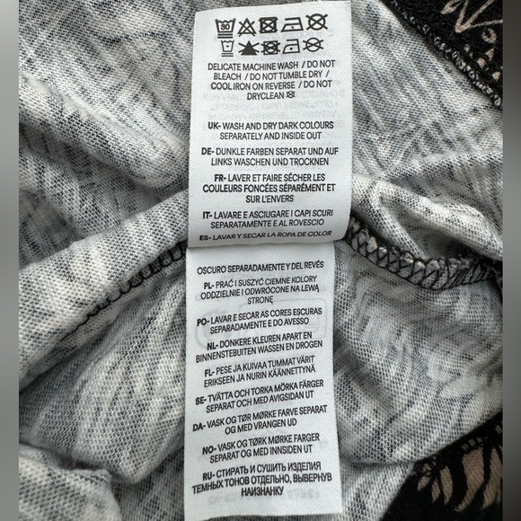 Boden Button Jersey Mini Tea Dress in Black Passion Stamp Size 4R - Picture 14 of 16